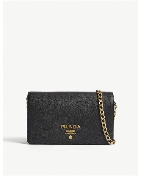 prada core saffiano leather wallet on chain|prada saffiano leather continental wallet.